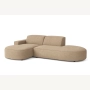 Olio Autentico Sofa narożna w kształcie litery L Tkanina Raven 34